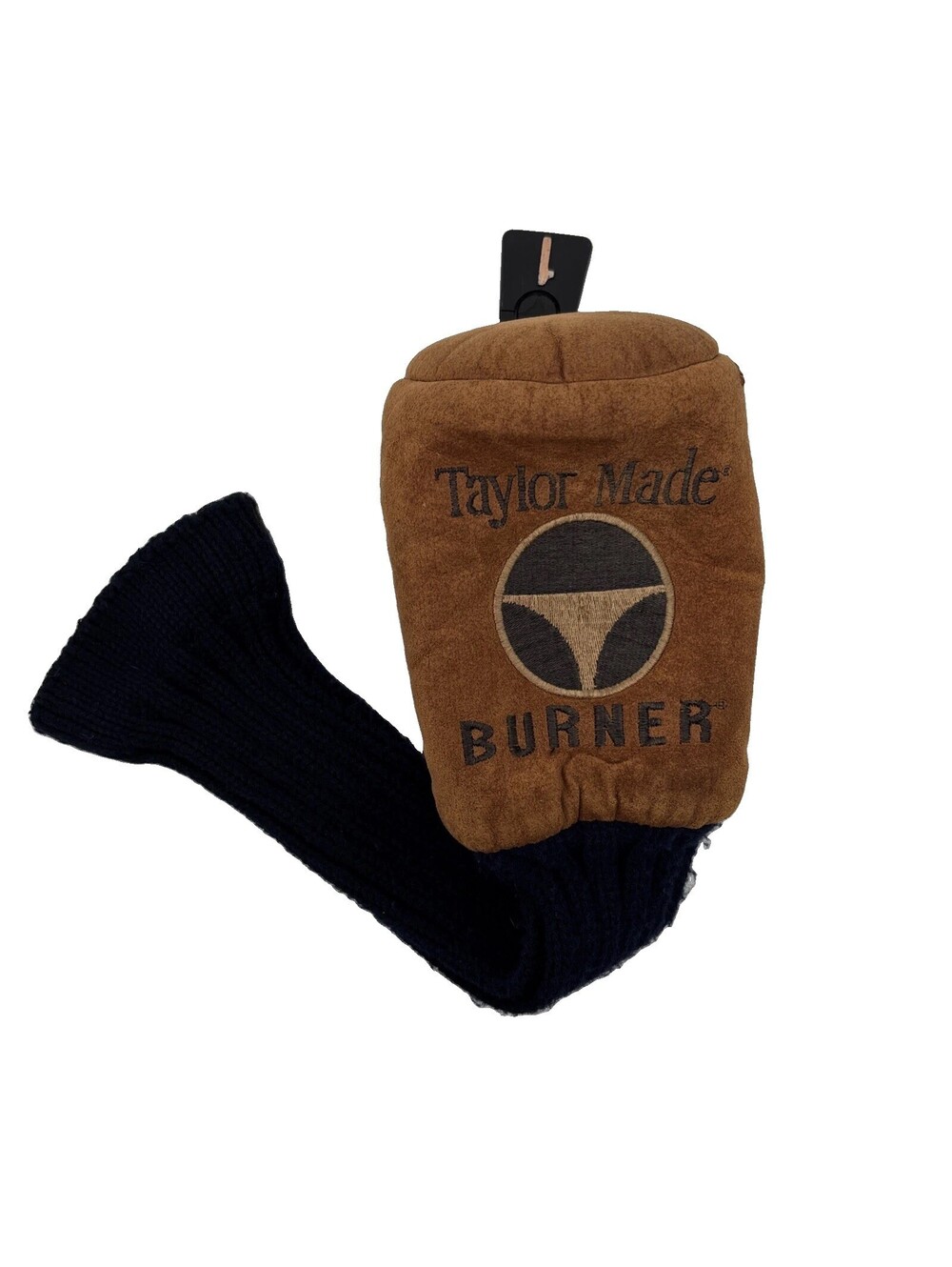 TaylorMade Burner #1 Fairway Wood Headcover Tan Suede Black Knit Sock